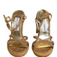 Dolce & Gabbana Brown Braided Ankle Strap Heels Sandals Shoes