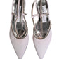Dolce & Gabbana White Strass Crystal Slingbacks Pumps Shoes