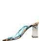 Dolce & Gabbana Multicolor Leather Block Heels Sandals Shoes
