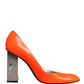Dolce & Gabbana Orange Patent Leather Heels Pumps Shoes