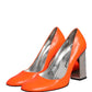 Dolce & Gabbana Orange Patent Leather Heels Pumps Shoes