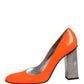 Dolce & Gabbana Orange Patent Leather Heels Pumps Shoes
