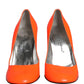 Dolce & Gabbana Orange Patent Leather Heels Pumps Shoes
