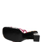 Dolce & Gabbana Multicolor Leather Block Heels Sandals Shoes