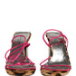 Dolce & Gabbana Multicolor Leather Block Heels Sandals Shoes