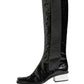 Dolce & Gabbana Black Patent Leather Knee High Boots Shoes