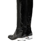 Dolce & Gabbana Black Patent Leather Knee High Boots Shoes