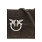 PINKO Brown Calf Leather Bos Taurus Shoulder Bag