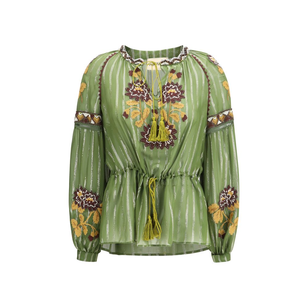 Valentino Bicolor Silk Shirt