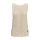 Balmain Beige Cotton Sleeveles Sweater