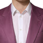 Dolce & Gabbana Purple Cashmere Slim Fit Coat Jacket Blazer