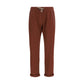 Brunello Cucinelli Bordeaux Cotton Casual Pants