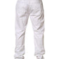 Fay White Cotton Stretch Straight Casual Men Denim Trouser Jeans