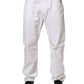 Fay White Cotton Stretch Straight Casual Men Denim Trouser Jeans