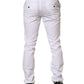 Hugo Boss White Mid Waist Skinny Chino Casual Trouser Pants