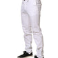 Hugo Boss White Mid Waist Skinny Chino Casual Trouser Pants