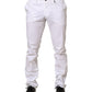 Hugo Boss White Mid Waist Skinny Chino Casual Trouser Pants