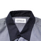 Hamaki-Ho Dark Blue Cotton Long Sleeves Collared Dress Formal Shirt
