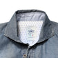 Domenico Tagliente DarkBlue Long Sleeve Collared Denim Shirt