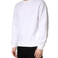 Dolce & Gabbana White Cotton Crew Neck Sweatshirt Sweater