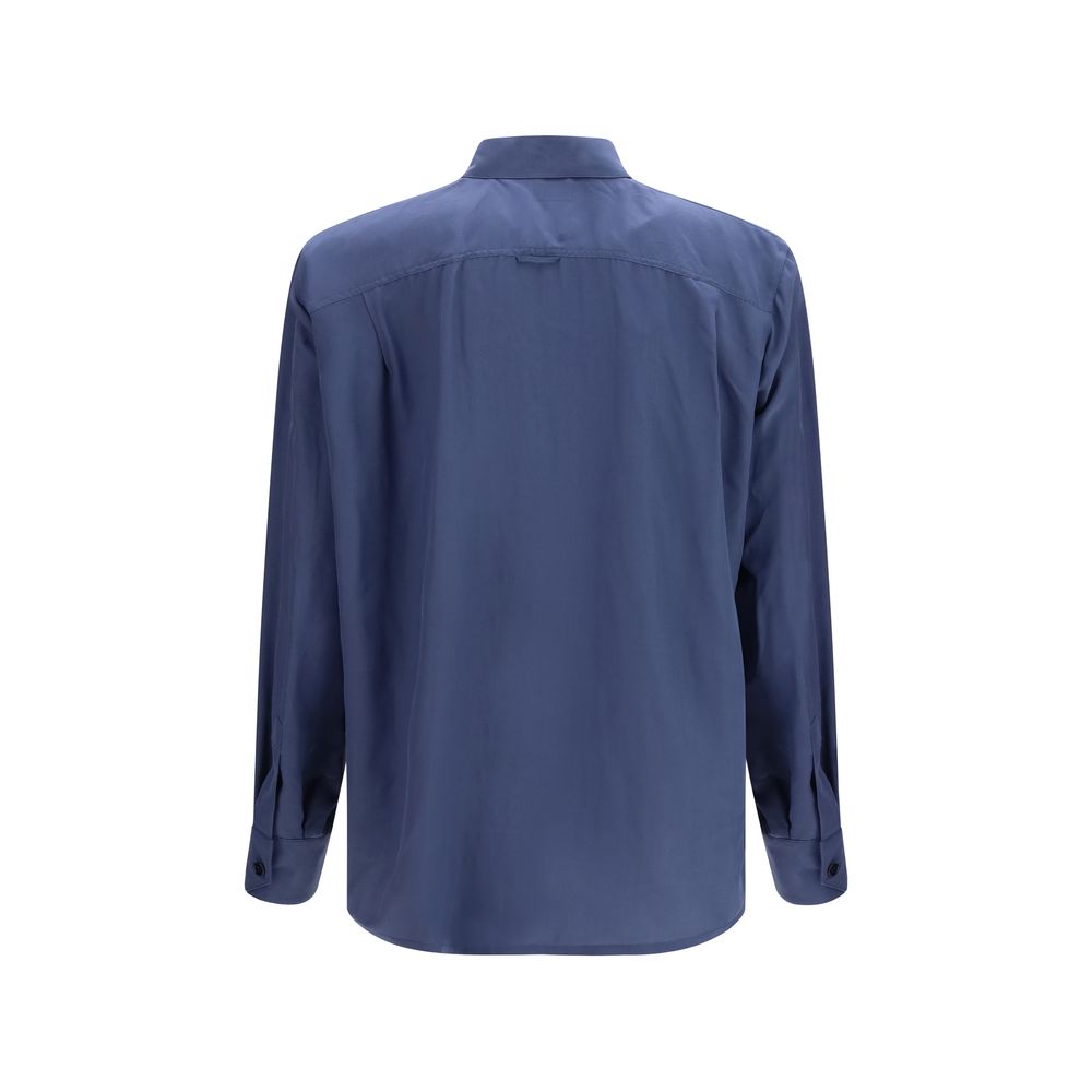 Saint Laurent Blue Viscose Dress Shirt