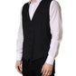 Dolce & Gabbana Black Wool Single Breasted Waistcoat Vest