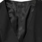 Dolce & Gabbana Black Wool Single Breasted Waistcoat Vest