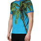 Dolce & Gabbana Blue Palm Tree Print Cotton CrewNeck T-shirt