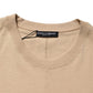 Dolce & Gabbana Beige Cotton Roundneck Oversized Fit T-shirt