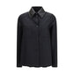 Max Mara Black Polyester Pattern Shirt