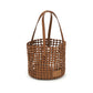 Staud Brown Calf Leather Bos Taurus Backet Bag