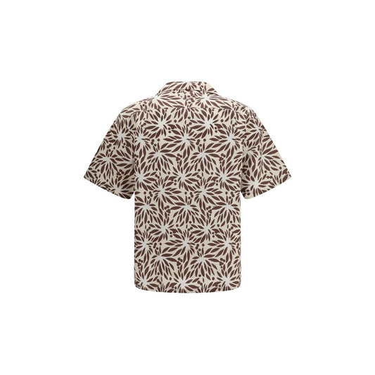 Prada Brown Cotton Pattern Shirt