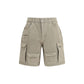 Represent Beige Cotton Bermuda Shorts