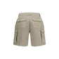 Represent Beige Cotton Bermuda Shorts