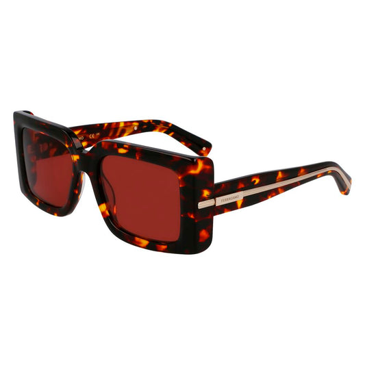 Ferragamo Brown Acetate Sunglasses