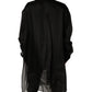Dolce & Gabbana Black Ruffle Detail Semi Sheer Shirt Jacket
