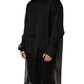 Dolce & Gabbana Black Ruffle Detail Semi Sheer Shirt Jacket