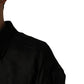 Dolce & Gabbana Black Ruffle Detail Semi Sheer Shirt Jacket
