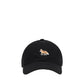 Maison Kitsuné Black Cotton Cap (Baseball Hat)