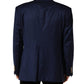 Dolce & Gabbana Blue Single Breasted 2 Button Suit Jacket