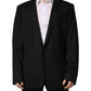 Dolce & Gabbana Black Single Breasted 2 Button Suit Jacket