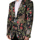 Dolce & Gabbana Multicolor Floral Leopard 1 Button Men Suit Jacket