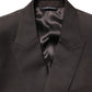 Dolce & Gabbana Dark Violet Wool Double Breasted Suit Jacket