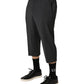 Dolce & Gabbana Dark Gray Wool Cropped Chino Trouser Pants