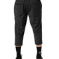 Dolce & Gabbana Dark Gray Wool Cropped Chino Trouser Pants