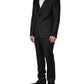 Dolce & Gabbana Black Wool Slim Fit Formal 3 Piece Men Suit