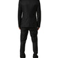 Dolce & Gabbana Black Wool Slim Fit Formal 3 Piece Men Suit