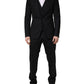 Dolce & Gabbana Black Wool 2 Buttons Formal 3 Piece Men Suit