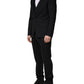 Dolce & Gabbana Black Wool 2 Buttons Formal 3 Piece Men Suit