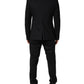 Dolce & Gabbana Black Wool 2 Buttons Formal 3 Piece Men Suit